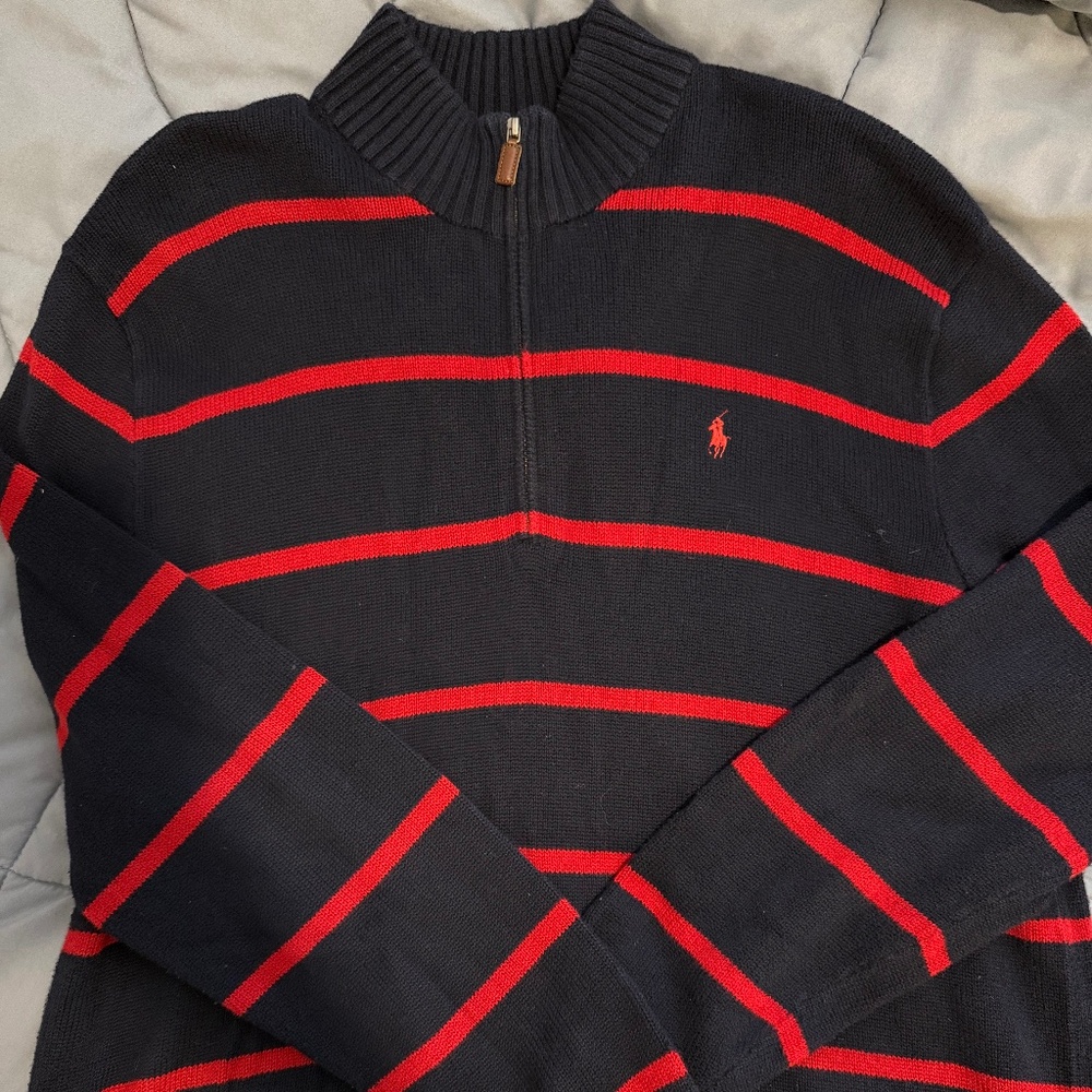 Polo knit quarter zip